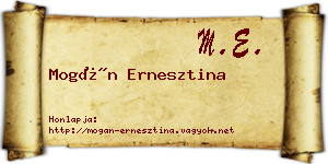 Mogán Ernesztina névjegykártya